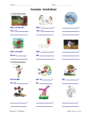 Giáo án Tiếng anh lớp 2 - Unit 3 Things I can do